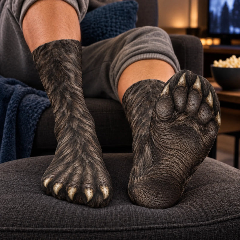 Custom Funny Hairy Feet Novelty Socks for Men and Women - Personalized Middle Tube Socks