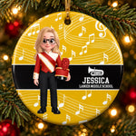 Custom Name Marching Band Gifts - Personalized Ceramic Ornament