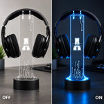 Custom Name and Initial Gamer Desk Decor - Personalized Headphone Stand