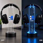 Custom Name Neon Gamer Setup Gifts - Personalized Headphone Stand