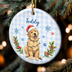 Custom Name Christmas Keepsakes for Pet Lovers - Personalized Ceramic Ornament