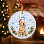 Custom Name Christmas Keepsakes for Pet Lovers - Personalized Ceramic Ornament
