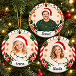 Custom Family Photo Christmas Tree Keepsake - Personalized Ceramic Ornament