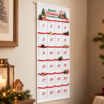 Custom Christmas 24-Day Pocket Countdown Decor - Personalized Fabric Advent Calendar