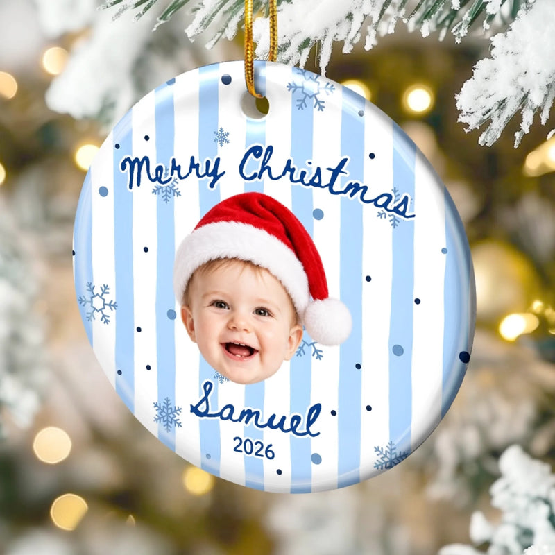 Custom Photo Baby Christmas Gifts - Personalized Ornament