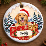 Custom Name Christmas Family Gifts - Personalized Ceramic Ornament