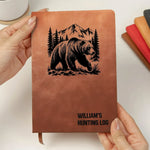 Custom Name Hunting Log Gifts - Personalized Leather Writing Journal