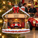 Custom Name Christmas Garage Gifts for Men - Personalized Acrylic Ornament