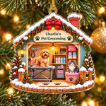 Custom Pet Grooming Christmas Gifts - Personalized Acrylic Ornament