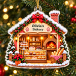 Custom Design Christmas Bakery House Gifts - Personalized Acrylic Ornament