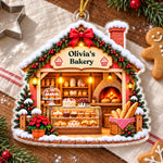 Custom Design Christmas Bakery House Gifts - Personalized Acrylic Ornament