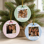 Custom Photo Friendship Gifts for Sisters and Besties - Personalized Ceramic Ornament - Friends Forever
