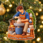 Personalized Acrylic Ornament – Christmas Gifts For Pottery Lovers – Born To Make Pottery