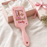 Custom Name Butterfly Floral Gifts for Women - Personalized Paddle Hair Brush
