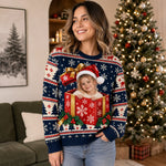 Custom Photo Christmas Gifts for Kids - Personalized Ugly Christmas Sweater