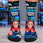 Custom Name Gaming Gifts for Kids - Personalized Middle Tube Socks