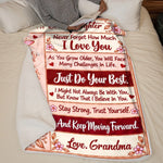 Custom Name Love Gifts for Granddaughter - Personalized Blanket