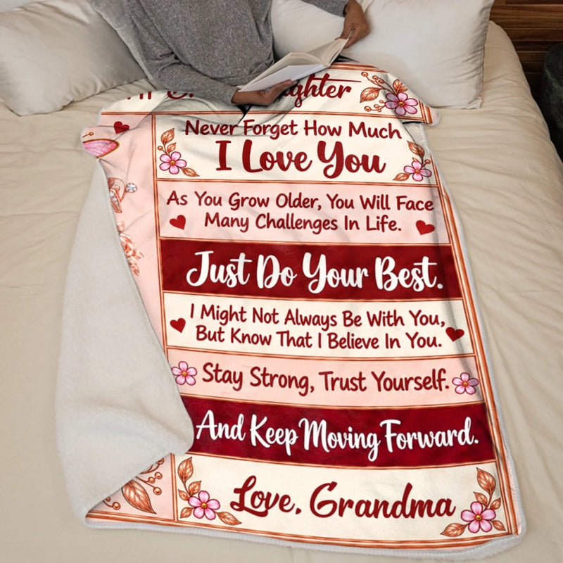 Custom Name Love Gifts for Granddaughter - Personalized Blanket