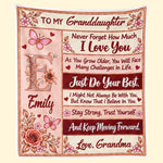 Custom Name Love Gifts for Granddaughter - Personalized Blanket