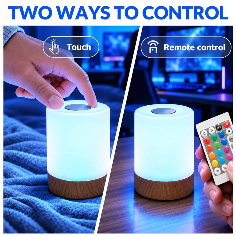 Custom Name Gamer Gifts for Kids - Personalized Dimmable Touch Night Light