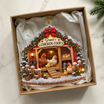 Custom Name Christmas Chicken Coop Gifts for Chicken Lovers - Personalized Acrylic Ornament