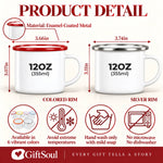 Custom Name Christmas Gifts for Kids - Personalized Orange Enamel Mug