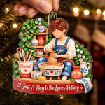 Custom Name Pottery Lover Gifts - Personalized Acrylic Ornament