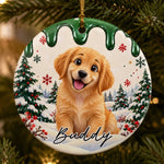 Custom Christmas Pet Portrait Keepsakes - Personalized Ceramic Ornament