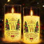 Custom Name Christmas Family Gifts for Home Decor – Personalized LED Candle Light