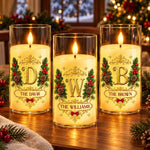 Custom Name Christmas Family Gifts for Home Decor – Personalized LED Candle Light