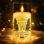Custom Name Christmas Family Gifts for Home Decor – Personalized LED Candle Light