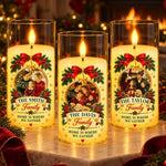Custom Photo Christmas Family Gifts for Home Decor – Personalized LED Candle Light