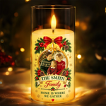 Custom Photo Christmas Family Gifts for Home Decor – Personalized LED Candle Light
