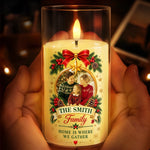 Custom Photo Christmas Family Gifts for Home Decor – Personalized LED Candle Light