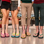 Custom Funny Flip Flop Feet Prank Gifts for Men and Women - Personalized Middle Tube Socks
