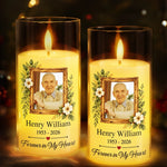 Custom Photo Memorial Gifts for Loss of Loved Ones – Personalized LED Candle Light