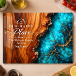Custom Family Name Housewarming Gifts – Personalized Glass Cutting Board