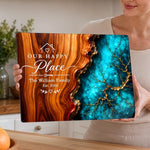 Custom Family Name Housewarming Gifts – Personalized Glass Cutting Board