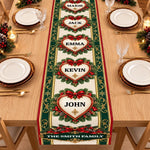 Custom Christmas Family Gifts - Personalized Name Table Runner
