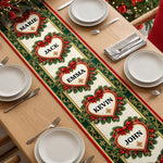 Custom Christmas Family Gifts - Personalized Name Table Runner