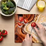Custom Name Anniversary Gifts for Couples – Personalized Glass Cutting Board