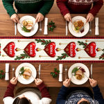 Custom Christmas Ornament Family Gifts - Personalized Name Table Runner