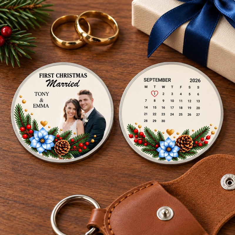 Personalized Photo Pocket Hug – Christmas Gifts For Newlyweds – Our First Christmas Together