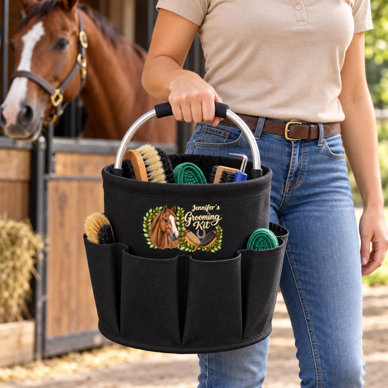 Personalized Horse Grooming Tool Bag – Gifts For Horse Lovers – My Grooming Kit