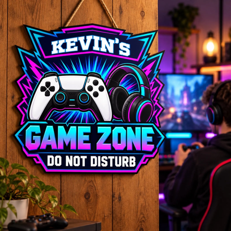 Personalized Wooden Sign – Gifts For Game Lovers – Do Not Disturb