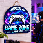 Personalized Wooden Sign – Birthday Gifts For Gamers – Game Zone