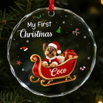 Custom Christmas Pet Keepsake For Pet Lovers - Personalized Glass Ornament