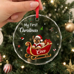 Custom Christmas Pet Keepsake For Pet Lovers - Personalized Glass Ornament