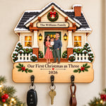 Personalized Wooden Key Holder – Christmas Gifts For Family – First Christmas