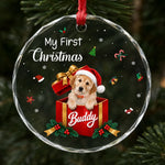 Custom Christmas Keepsake For Pet Lovers - Personalized Glass Ornament